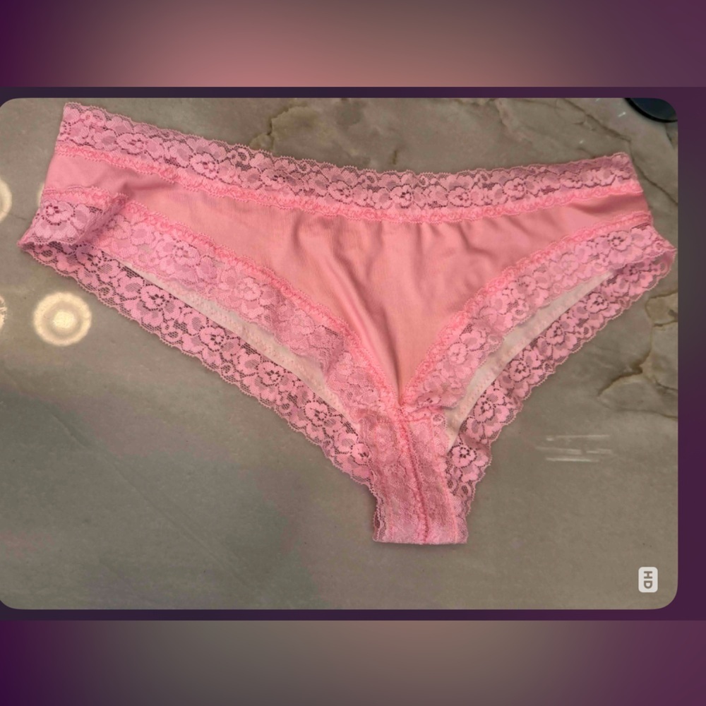Lace Trim Pink Panties LARGE